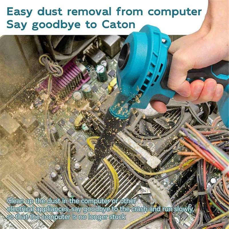 18v Cordless Air Duster Blower Electric Compressed Canned Air Spray Computer Keyboard Cleaning for B