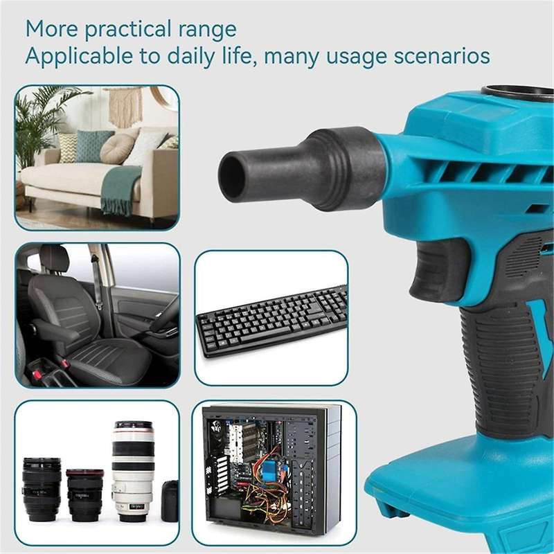 18v Cordless Air Duster Blower Electric Compressed Canned Air Spray Computer Keyboard Cleaning for B