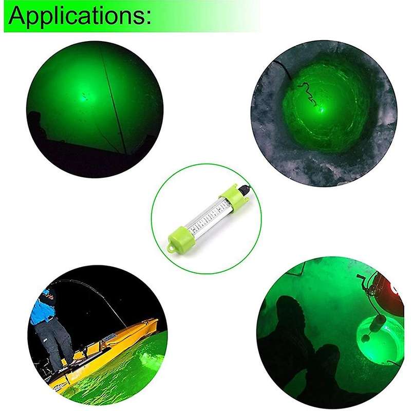 18W DC 12V LED Fish Attracting Light Fishing Lure Bait Fishing Finder Light Submersible Underwater F