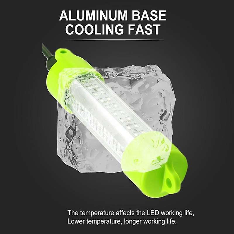18W DC 12V LED Fish Attracting Light Fishing Lure Bait Fishing Finder Light Submersible Underwater F