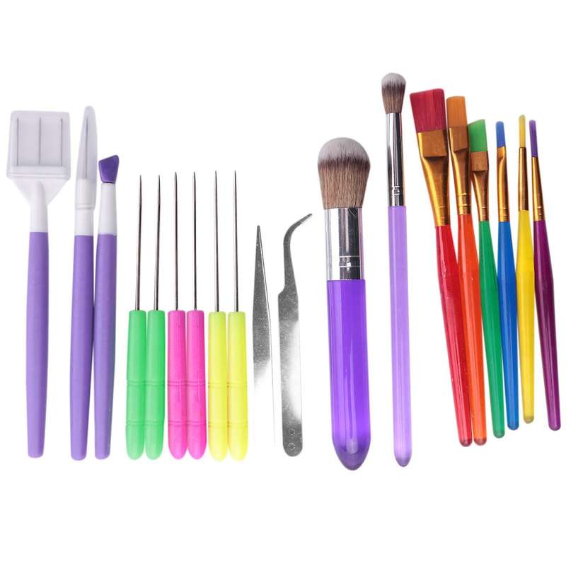 19 Pcs Cake Decorating Tool Set,cookie Sugar Brushes Tweezers Cake Decorating Supplies for Cookie C