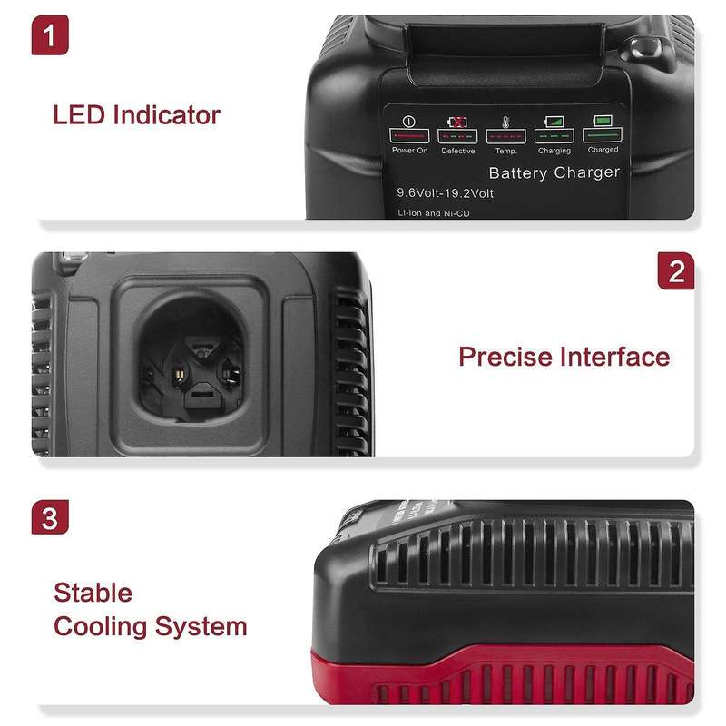 19.2 Volt C3 Battery Charger Replacement for 19.2 Volt Lithium & Ni-Cad Battery 315.PP2010 315.PP20