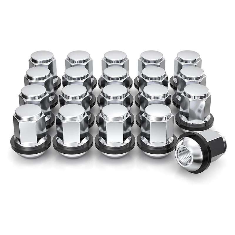 1907WR-20AM Chrome Factory Style M12x1.5 Radius Seat Lug Nutswith Washer for Hondaand , 20 Pack