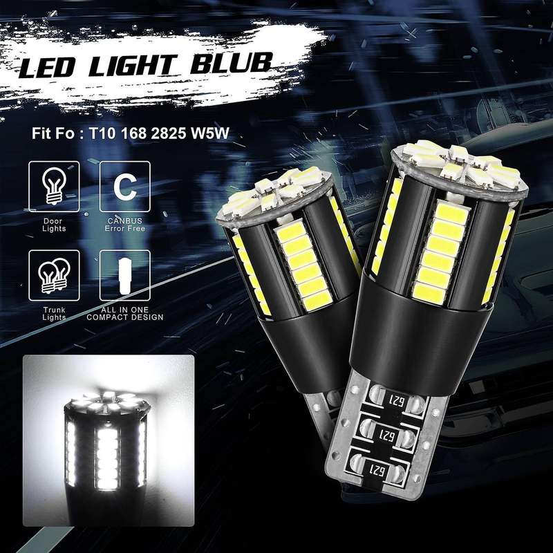 194 Led Light Bulb 6000k White Super Bright 168 2825 W5w T10 Wedge 39-smd 3014 Chipsets Led Replace