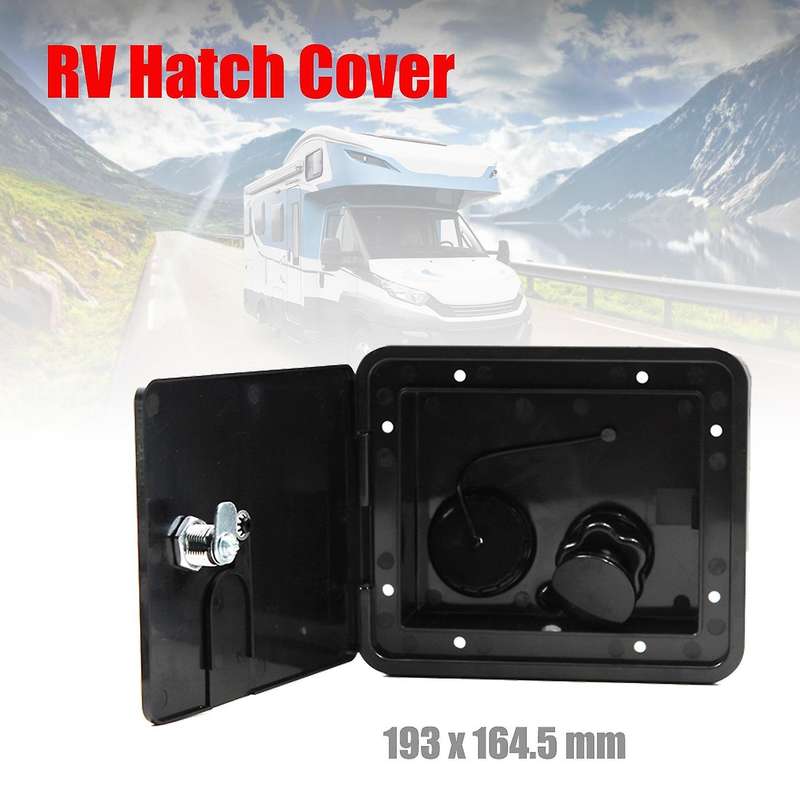 193X164.5 mm RV Hatch Cover Accessories Lockable Water Inlet Parts with Keys Square Threaded Fill Di