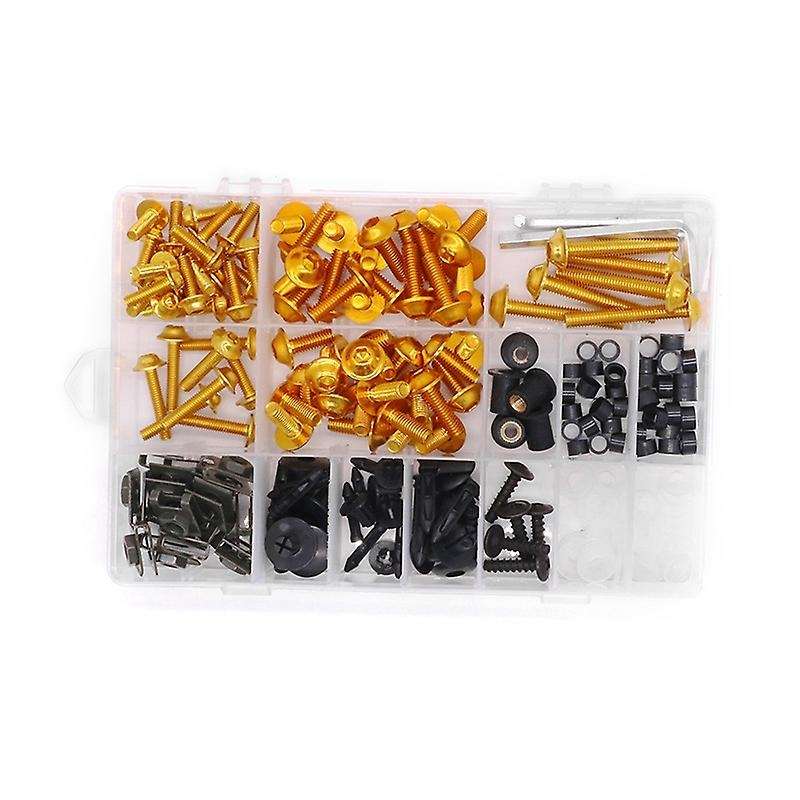 195PCS Motorcycle Fairing Bolts Screw Kit for 1199 1098 899 848 Panigale Corse 1000 Gold