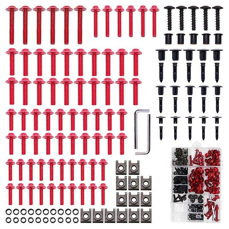 195PCS Motorcycle Fairing Bolts Screw Kit for 1199 1098 899 848 Panigale Corse 1000 Red