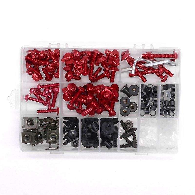 195PCS Motorcycle Fairing Bolts Screw Kit for 1199 1098 899 848 Panigale Corse 1000 Red