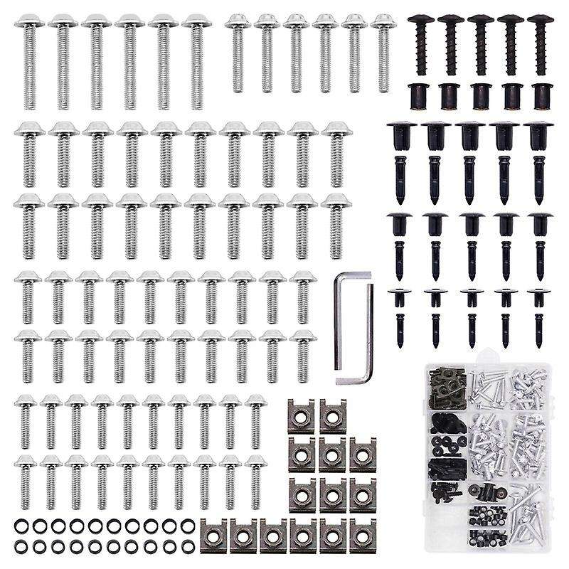 195PCS Motorcycle Fairing Bolts Screw Kit for 1199 1098 899 848 Panigale Corse 1000 Silver