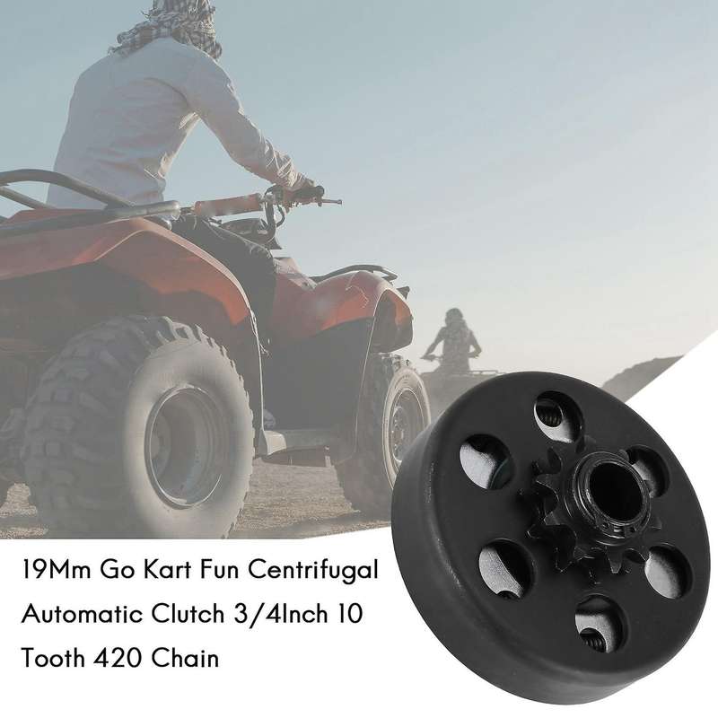 19mm Go Kart Centrifugal Automatic Clutch 3/4inch 10 Tooth 420 Chain for Karting