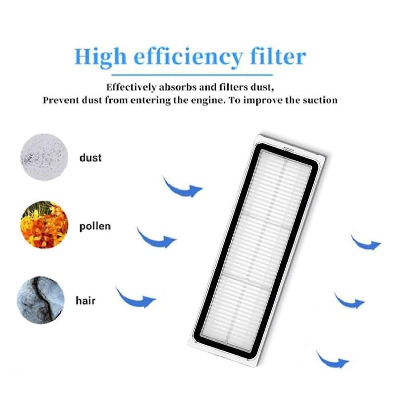 19pcs Main Side Brush Filter Mop Cloth and Mop Holder