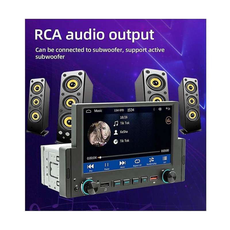 1din 6.2inch Screen Carplay Android-auto Radio Car Stereo Bluetooth Mp5 Player 2usb Fm Receiver The