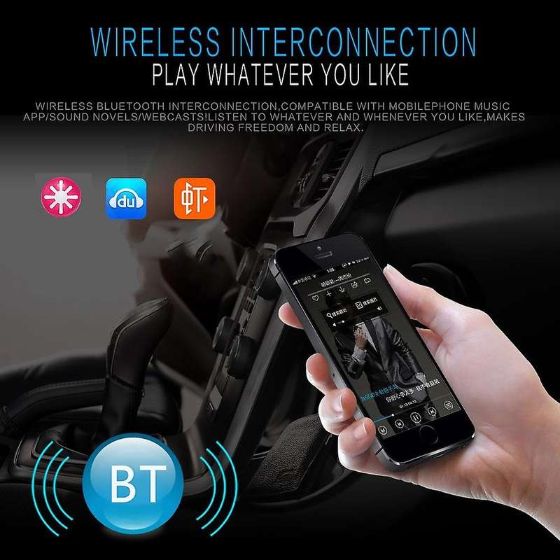 1Din Car MP3 Player Bluetooth Autoradio Stereo Radio FM AUX Input Receiver SD USB Music Player 12V M
