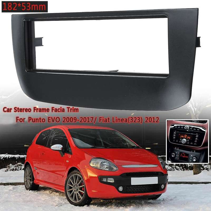 1Din Car Stereo Radio Frame Panel Trim for Facia Punto 2009-2017/ (323) 2012 182x53MM