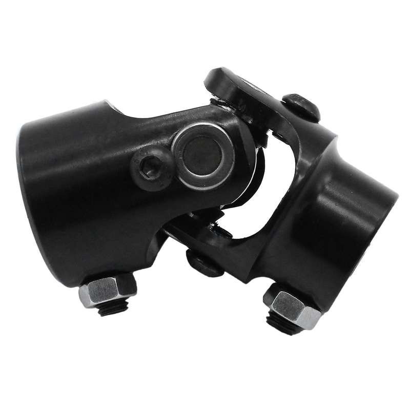 1Inch DD x 3/4Inch DD Black Universal Steering Shaft U Joint Coupler From 1Inch Column to 3/4Inch DD