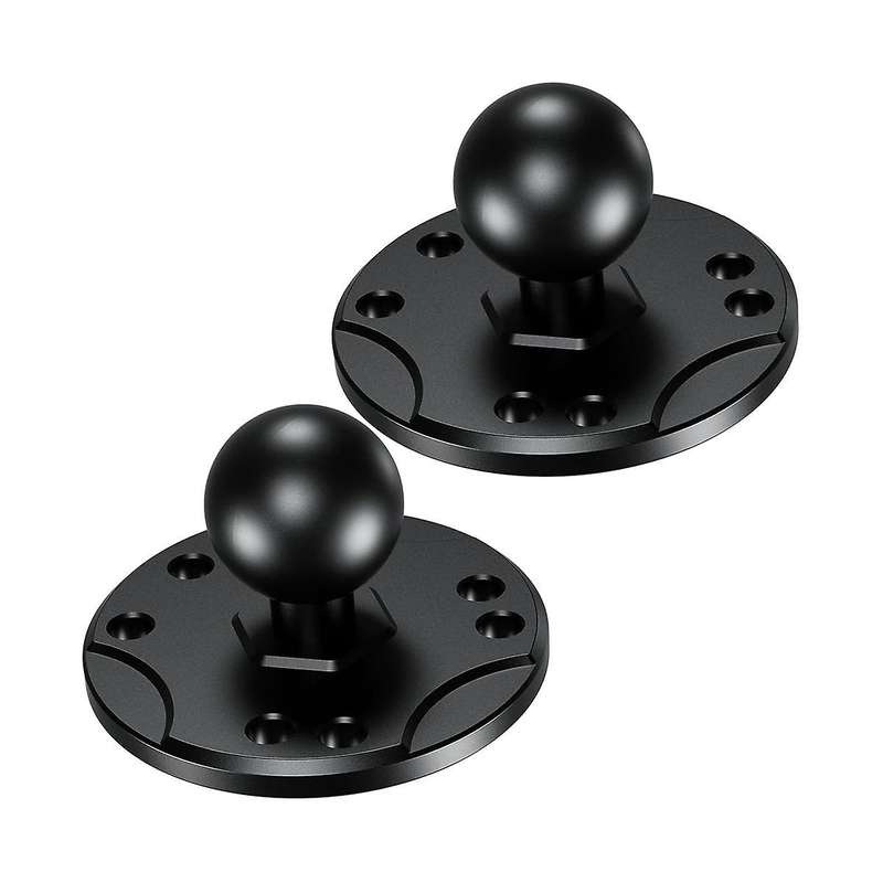 1Inch Ball Mount Base with Aluminum Alloy AMPS Hole Round Plate & 1Inch TPU Ball Adapter for RAM