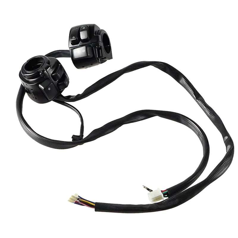 1inch Handlebar Control Switch + Wiring Harness for Dyna FXDF FXDWG Softail