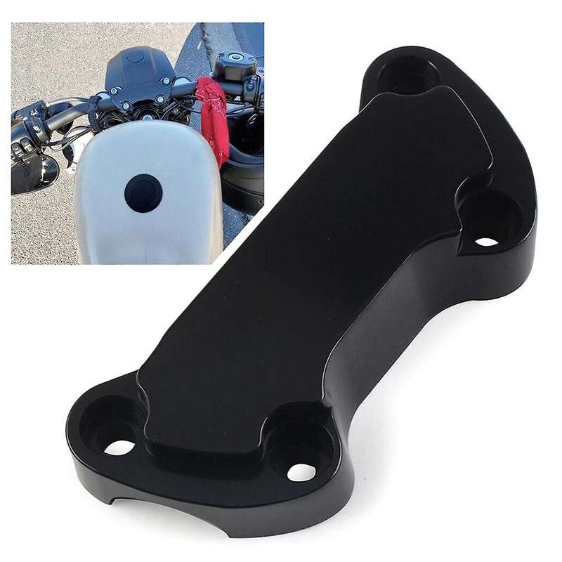 1inch Handlebar Riser Top Clamp Cover for Softail Sportster 883 Black