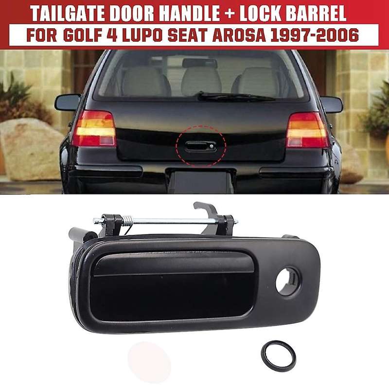 1J6827565B Black Rear Boot Luggage Door Lock Handle Exterior Out Trunk Handle for Golf MK4 -MK3
