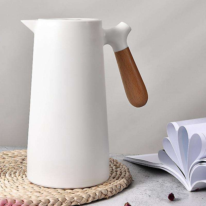 1l Glass Liner Vacuum Flask Hot Water Jug Home Office Insulation Leakproof Hot Water Pot for Coffee