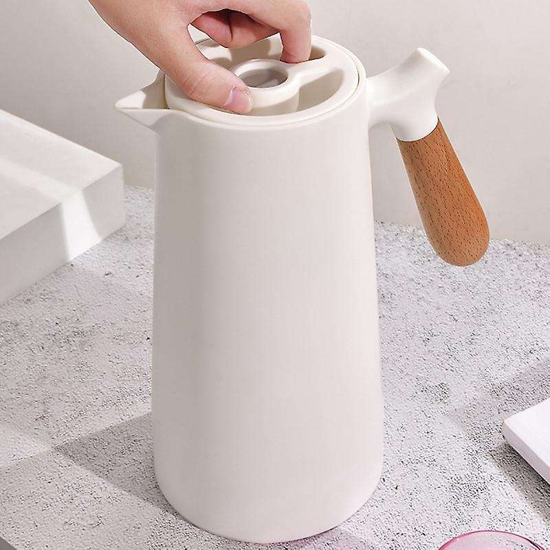 1l Glass Liner Vacuum Flask Hot Water Jug Home Office Insulation Leakproof Hot Water Pot for Coffee