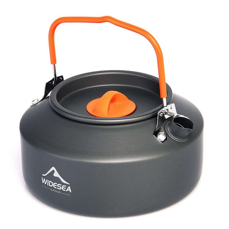 1L Camping Tea Coffee Pot Kettle Portable Ultralight Aluminum Teapot for Backpacking Hiking Camping