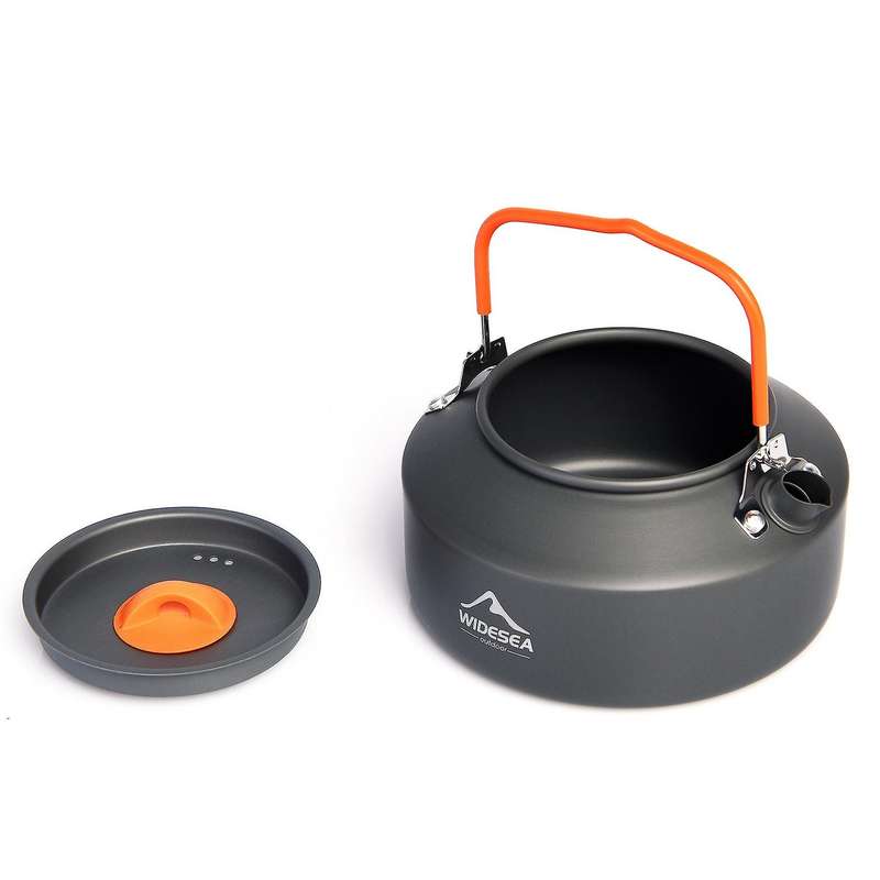 1L Camping Tea Coffee Pot Kettle Portable Ultralight Aluminum Teapot for Backpacking Hiking Camping
