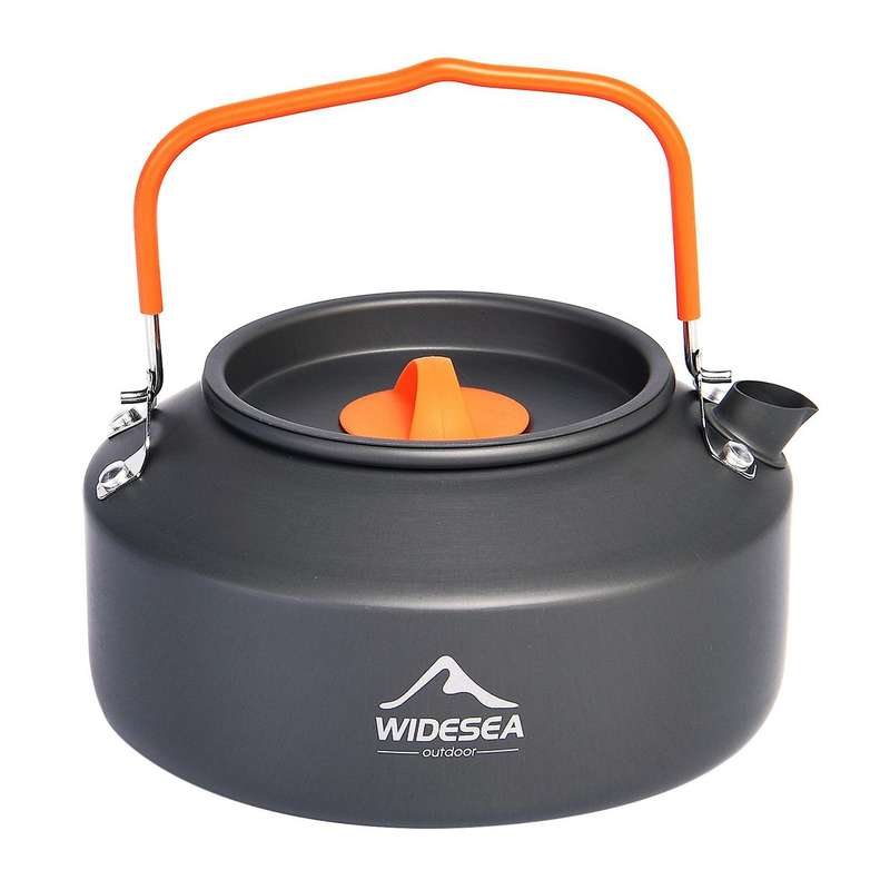 1L Camping Tea Coffee Pot Kettle Portable Ultralight Aluminum Teapot for Backpacking Hiking Camping
