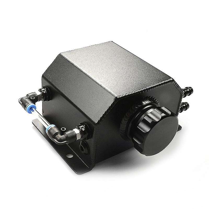 1L Black Aluminum Alloy Radiator Coolant Overflow Expansion Tank Recovery Water Tank Reservoir Unive