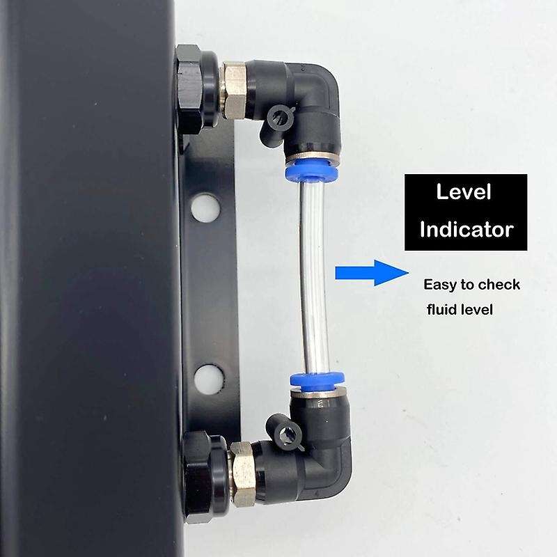 1L Black Aluminum Alloy Radiator Coolant Overflow Expansion Tank Recovery Water Tank Reservoir Unive