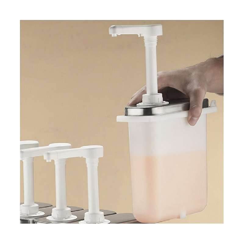 1l Sauce Dispenser Pump Stainless Steel Condiment Pump Station Condiment Pump Dispenser Hand Pressur