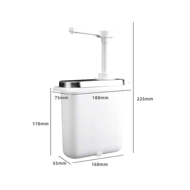 1l Sauce Dispenser Pump Stainless Steel Condiment Pump Station Condiment Pump Dispenser Hand Pressur