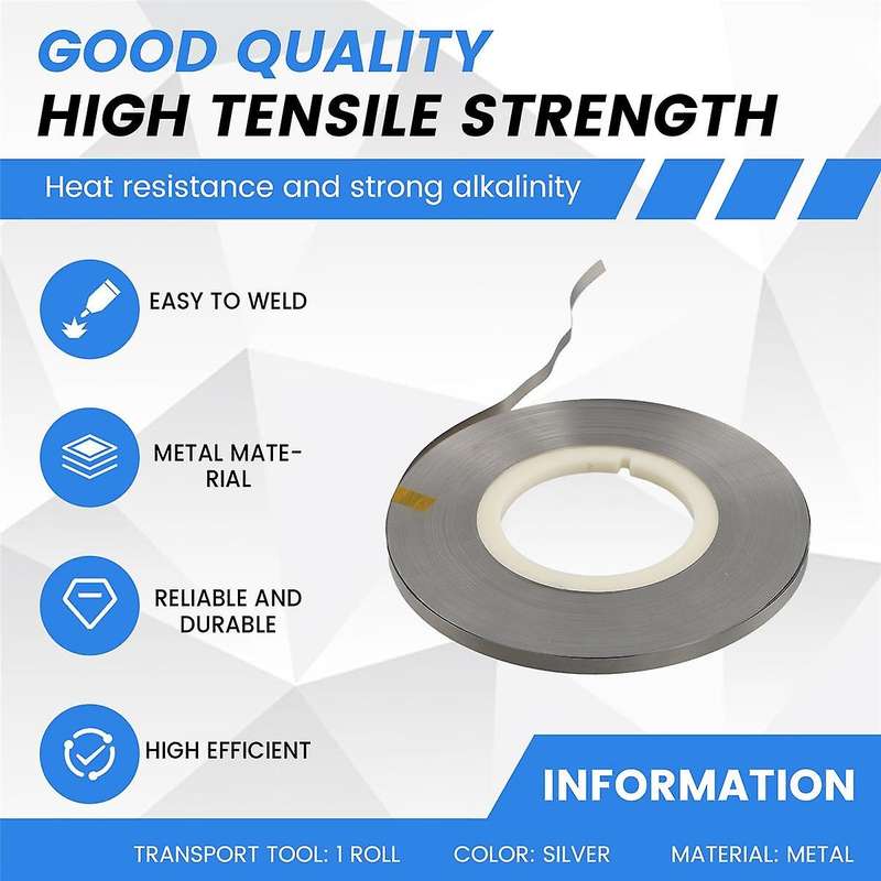 1Kg Thickness 0.15mmx8mm Nickel Plated Steel Strip 18650 Battery Nickel Sheet Spot Welding Machine