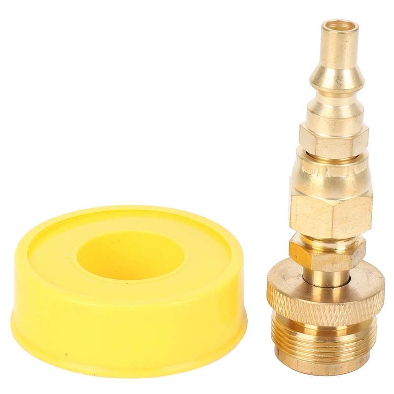 1LB Propane Regulator Adapter, 1in -20 Male Throwaway Cylinder to 3/8in Male Flare and 1/4in Quick