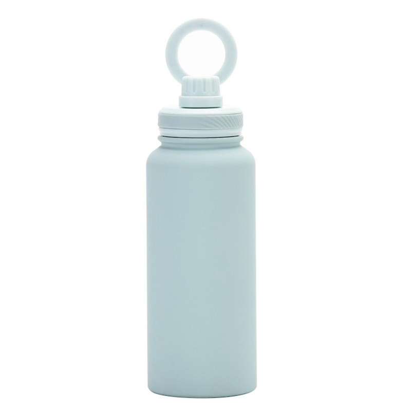 1L ThermosCup Cellphone Magnetic Stand Double Stainless Steel Portable Handle Protect Insulation an