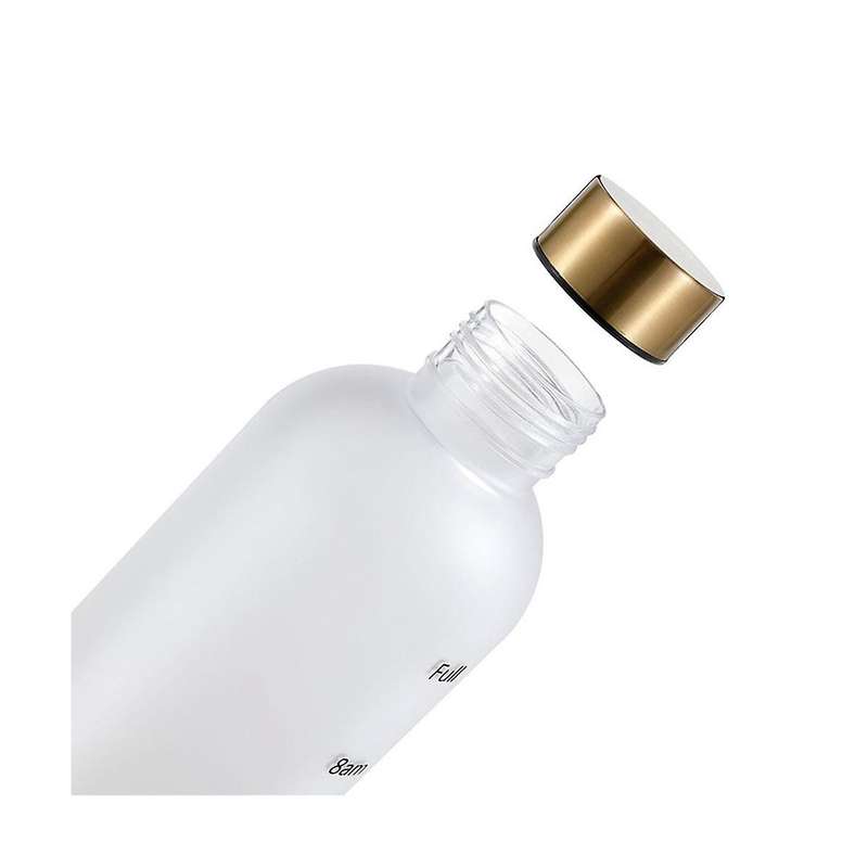 1L Water Bottle with Time Marker 32 Motivational Reusable Fitness Sports Leakproof Frosted Plastic