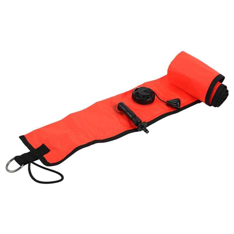 1M Scuba Diving Inflatable Float Signal Tube Sausage,Red