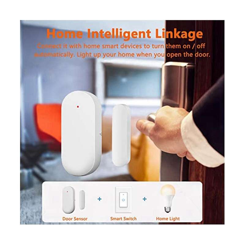 1pack Smart Door Sensor Wifi, Wireless Door Window Detector Alarm, Smart Linkage Window Door Contac