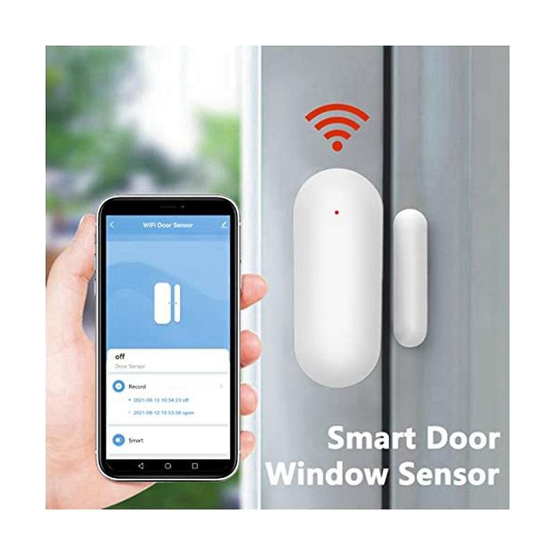 1pack Smart Door Sensor Wifi, Wireless Door Window Detector Alarm, Smart Linkage Window Door Contac