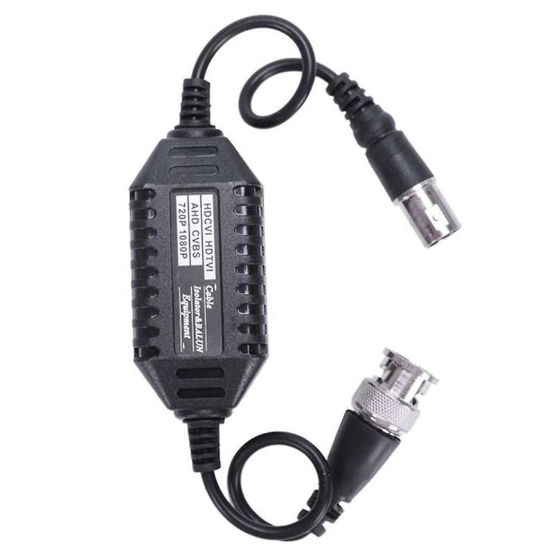 1pack Coaxial Video Ground Loop Isolator Balun Male to Female for Cctv Camera
