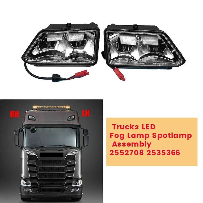 1Pair 24V Trucks LED Fog Lamp Spotlamp Assembly 2552708 2535366 for Trucks Spotlight Fog Lights 2535