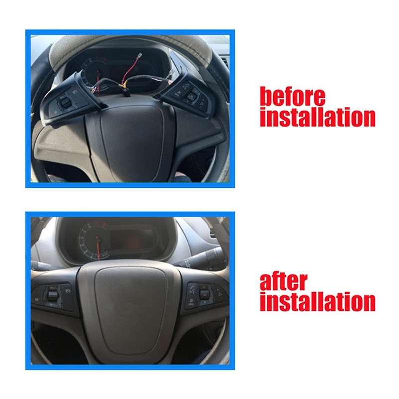 1Pair 96892135 96892140 for 2009 -2014 Car Steering Wheel Button Cruise Speed Control Switch with Wi