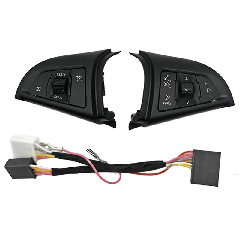 1Pair 96892135 96892140 for 2009 -2014 Car Steering Wheel Button Cruise Speed Control Switch with Wi