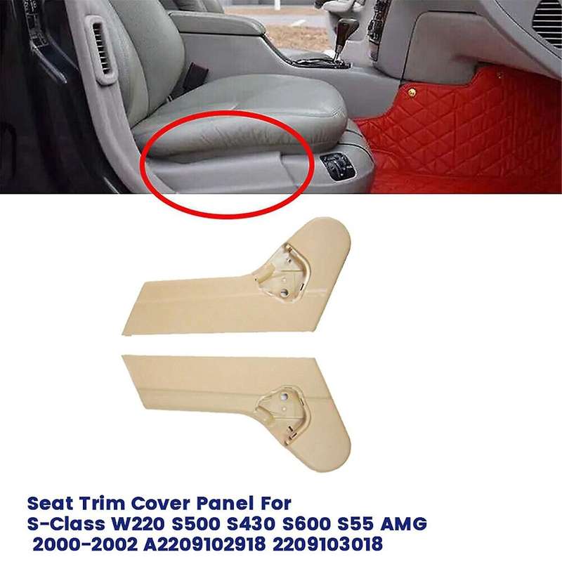 1Pair Beige Seat Trim Cover Panel for S-Class W220 S500 S430 S600 S55 2000-2002 A2209102918 22091030