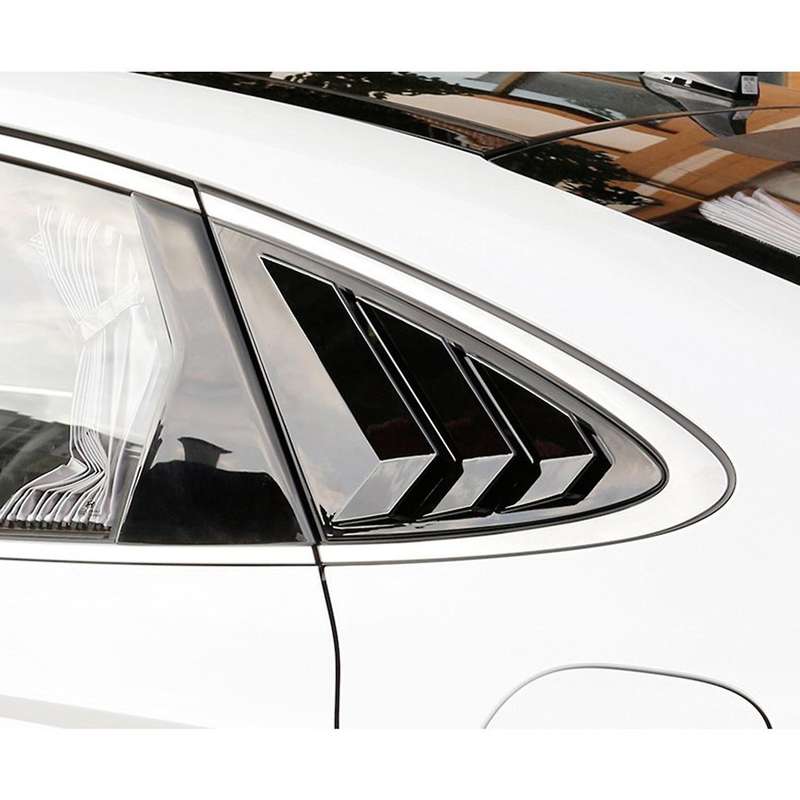 1Pair Black ABS Car Rear Side Window Vent Scoop Louver Fit for DN8 2020 2021