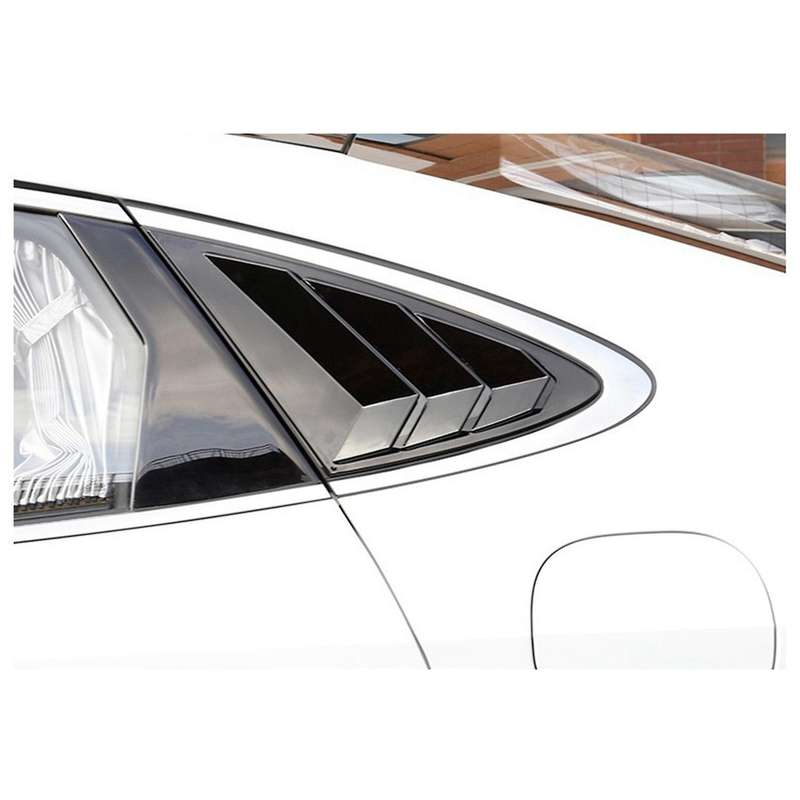 1Pair Black ABS Car Rear Side Window Vent Scoop Louver Fit for DN8 2020 2021