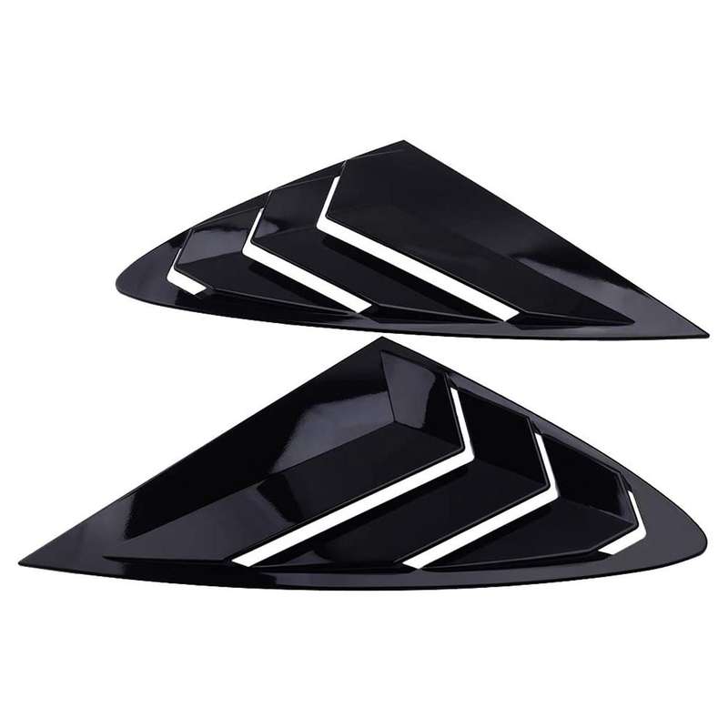 1Pair Black ABS Car Rear Side Window Vent Scoop Louver Fit for DN8 2020 2021