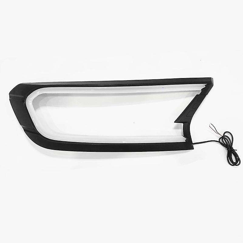 1Pair Brighter Black HeadLight LED Cover Trim ABS Lamp Hood for for T6 2015 2016 2017 2018