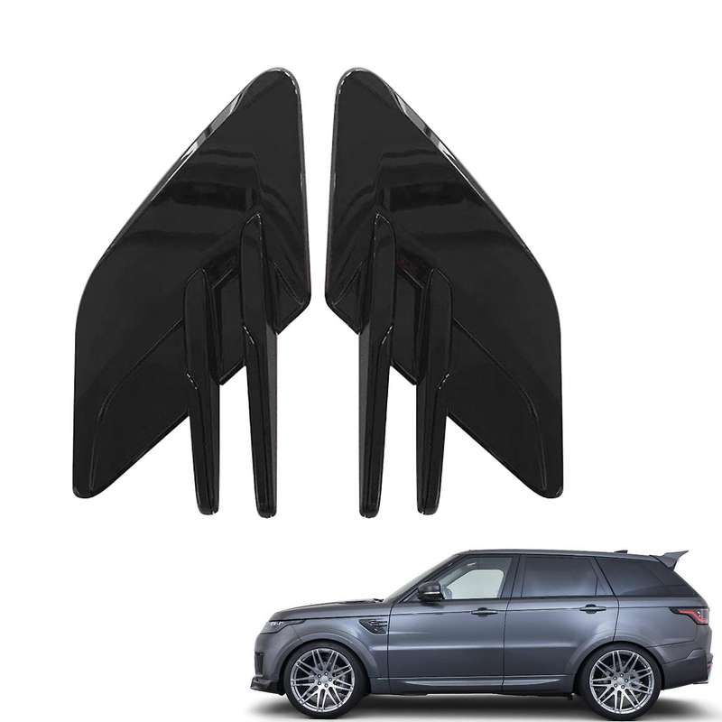 1Pair Bright Black Side Air Flow Vent Grille Grill Side Grilles Grid for Range Sport 2018-2021