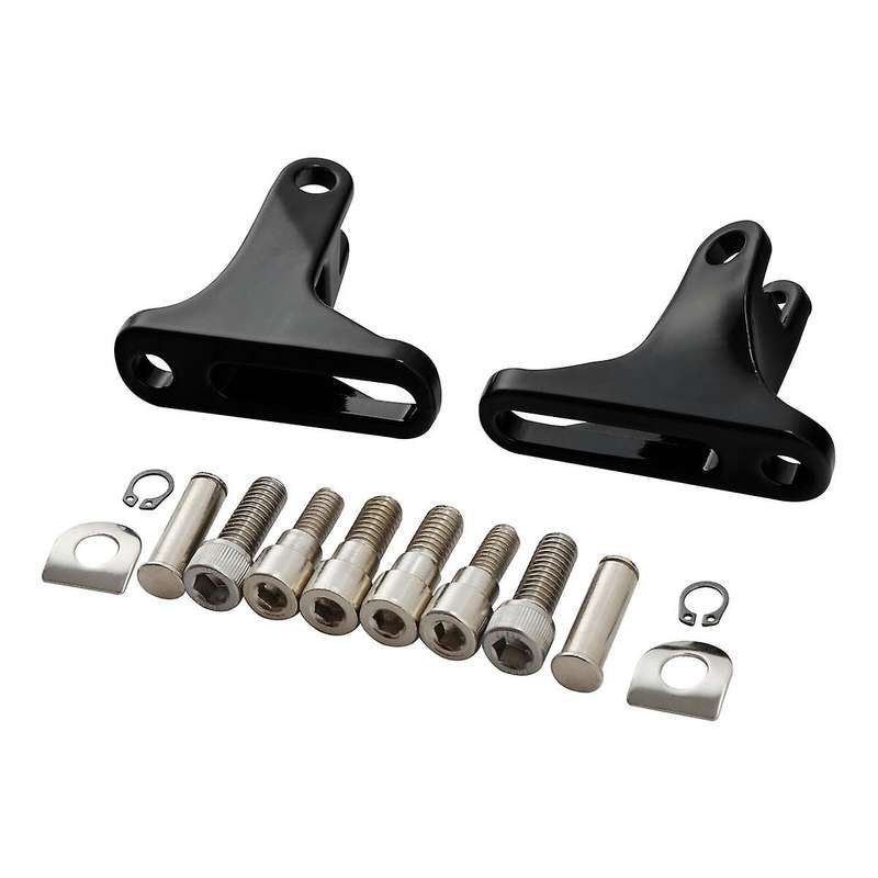 1pair Black Footboard Mount Kit for Glide Classic Flhtc 93-later Touring Rear Passenger Mini Foot P